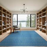 Indigo Zigzag Woven Area Rug