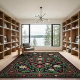 Opulent Traditional Persian Floral Area Rug