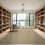 Beige Scattered Dots Abstract Area Rug
