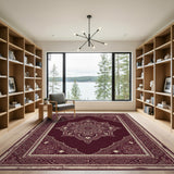 Red Mandala Persian Red Area Rug
