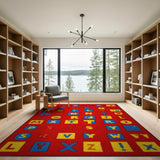 Kids Cartoon Vibrant ABC Alphabet Kids Play Rug