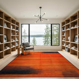 Orange Geometric Modern Vibrant Orange Geometric Modern Area Rug