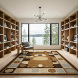 Adorable Waving Teddy Bear Kids Area Rug