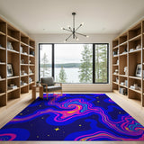 Psychedelic Nebula Swirl Abstract Area Rug