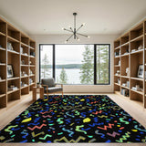 Vibrant Lemon Confetti Kids Area Rug