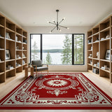 Traditional Persian Ornate Red Medallion Persian Area Rug