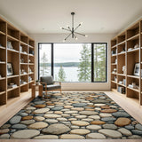 River Pebble Mosaic Area Rug