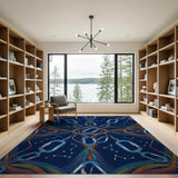 Rainbow Carabiner Chain Area Rug