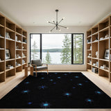 Blue Constellation Starfield Area Rug