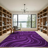 Purple Swirl Purple Swirl Abstract Area Rug
