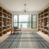 Black and White Classic Black White Plaid Area Rug