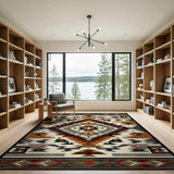 Bold Multi-Color Southwestern Geometric Area Rug