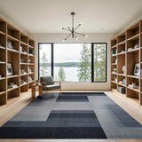 Block Geometric Modern Grey Geometric Block Area Rug