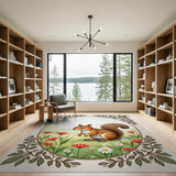Charming Squirrel Meadow Area Rug