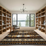 Southwestern Arrow Desert Rug in Brown Tan