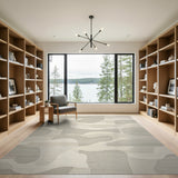 Abstract Neutral Beige Area Rug