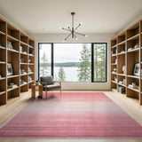Ombre Pink Gradient Stripe Area Rug