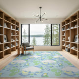 Whimsical Cloud Swirl Abstract Area Rug