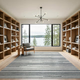 Black and White Bold Black White Horizontal Stripe Rug