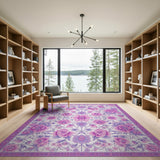 Purple Floral Vintage No. 2 Area Rug