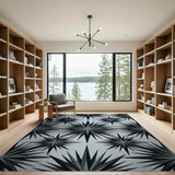 Starburst Geometric Grey Area Rug