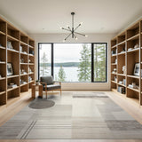 Geometric Modern Abstract Geometric Beige Neutral Area Rug