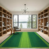 Green Vibrant Green Crocodile Scale Area Rug