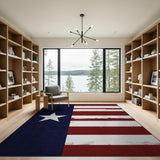 Distressed Texas Lone Star Flag Area Rug