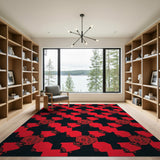 Bold Geometric Modern Bold Red Geometric Modern Area Rug