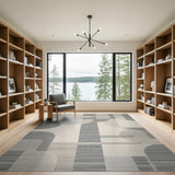 Geometric Modern Grey Modern Grey Geometric Abstract Area Rug