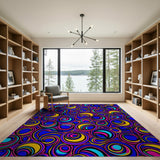 Vibrant Looping Circles Multi-Color Area Rug