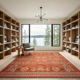 Terracotta Southwestern Geometric Southwestern Area Rug