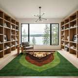 Bold Highland Cow Head Area Rug