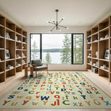 Vibrant ABC Alphabet Kids Cartoon Area Rug