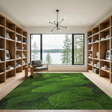Lush Green Moss Wall Area Rug