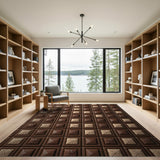 Chocolate Bar Mosaic Geometric Area Rug