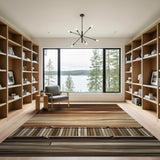 Brown Tan Coastal Pier Area Rug