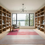 Abstract Red Pink Geometric Area Rug