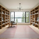 Modern Pink Gradient Stripe Area Rug