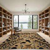 Serval Polka Dot Beige Area Rug