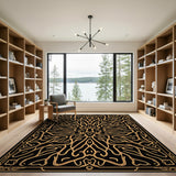 Majestic Tribal Lion Mandala Area Rug