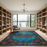 Rainbow Bicycle Underwater Coastal Rug