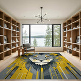 Geometric Lion Head Area Rug