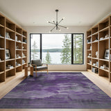 Sweeping Purple Abstract Area Rug