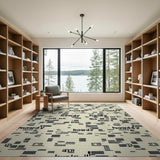 Howdy Western Wordplay Beige Area Rug