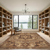 Heritage Tribal Brown Medallion Area Rug