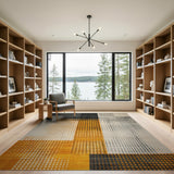 Multi-Color Geometric Polka Dot Block Area Rug