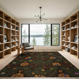 Rustic Pinecone Forest Area Rug