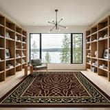 Gold and Silver Ornate Gold Persian Area Rug