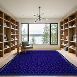 Intricate Purple Geometric Area Rug